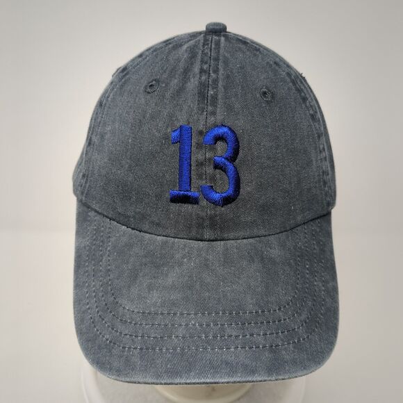 Number 13 Reberry Air Racing Slideback Hat Gray One Size Port & Company - Picture 2 of 8